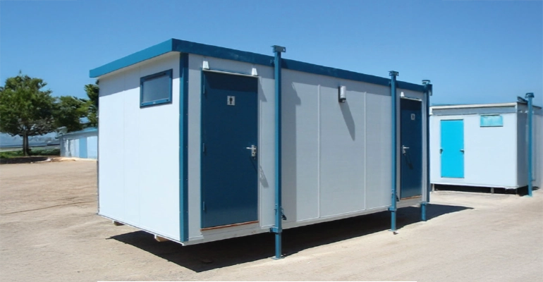 hygienic and durable toilet cabins